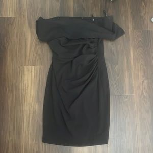 classy black tight fitted dress
